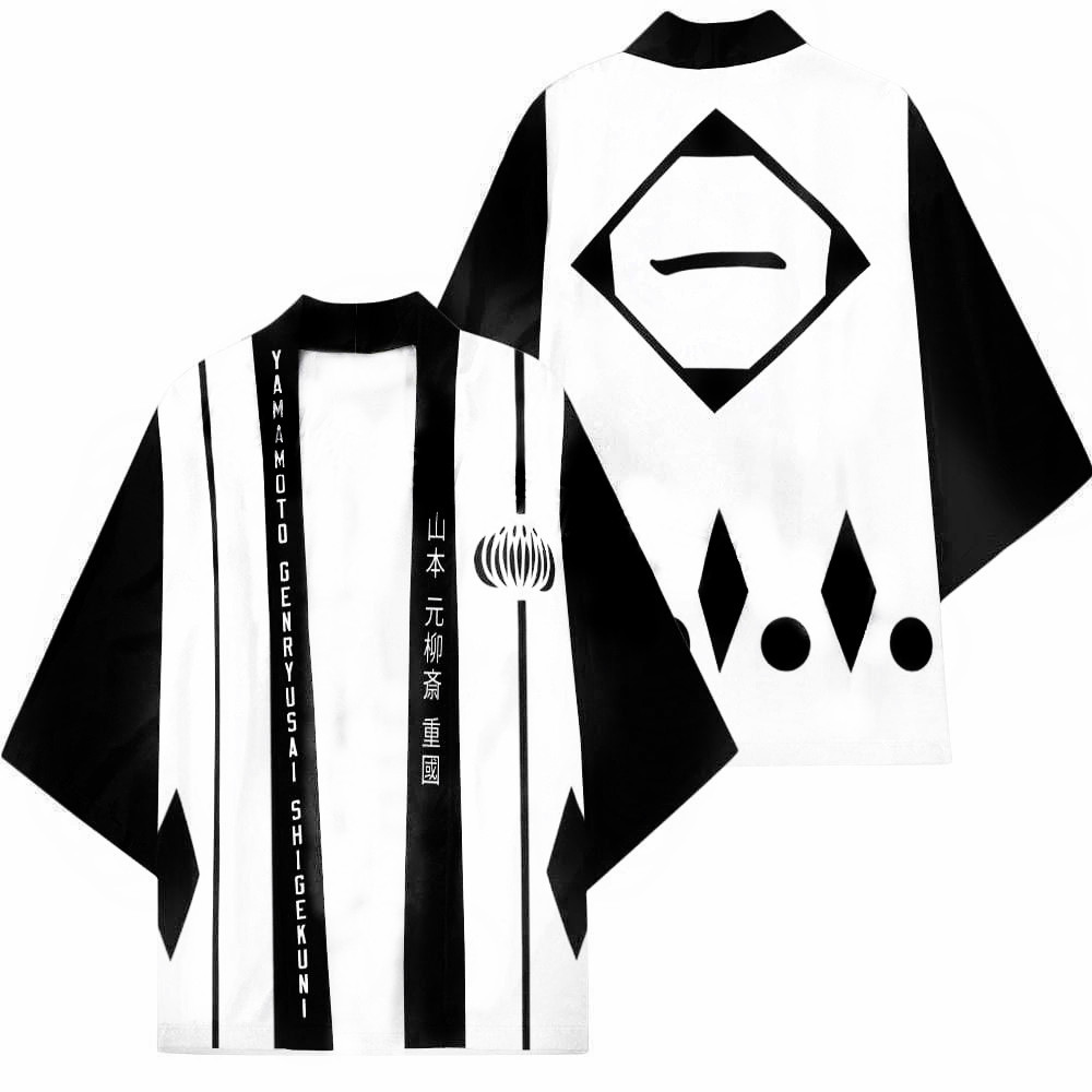 Bleach Captain Coat - Японский кимоно-халат в стиле Харадзюку для