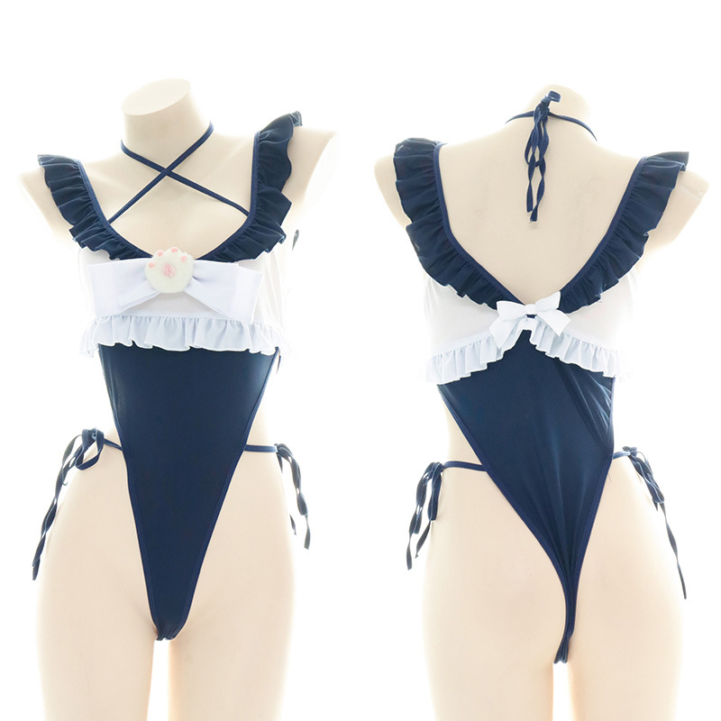 Anime Cosplay One Piece - Милый цельный купальник с рюшами по