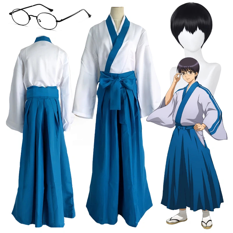 Anime Cosplay Glasses - Аниме Shimura Shinpachi Косплей Gintama Костюмы
