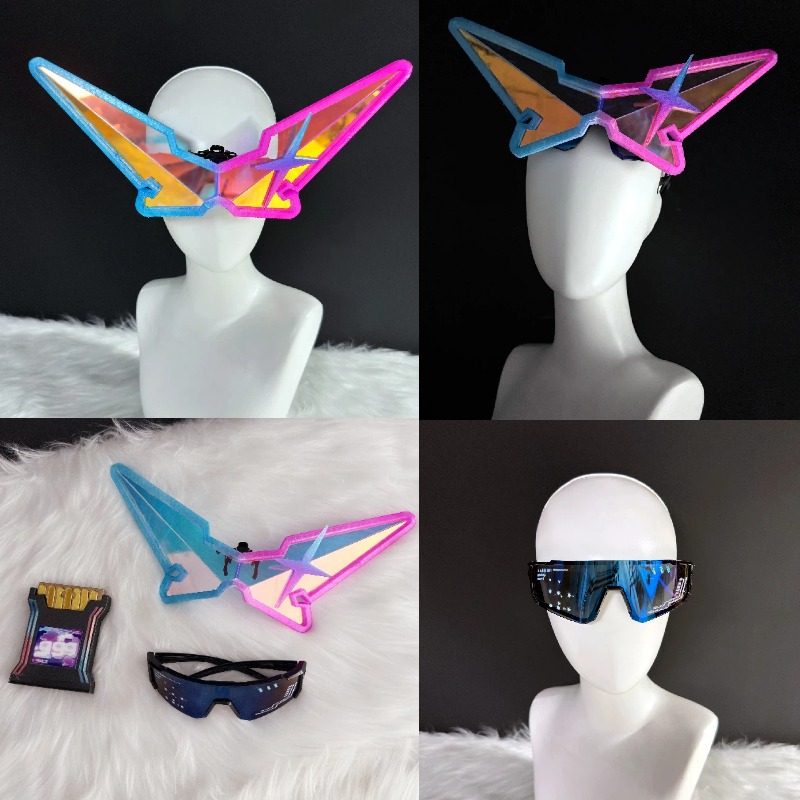 Anime Cosplay Glasses - Игровой набор аксессуаров для косплея Silver