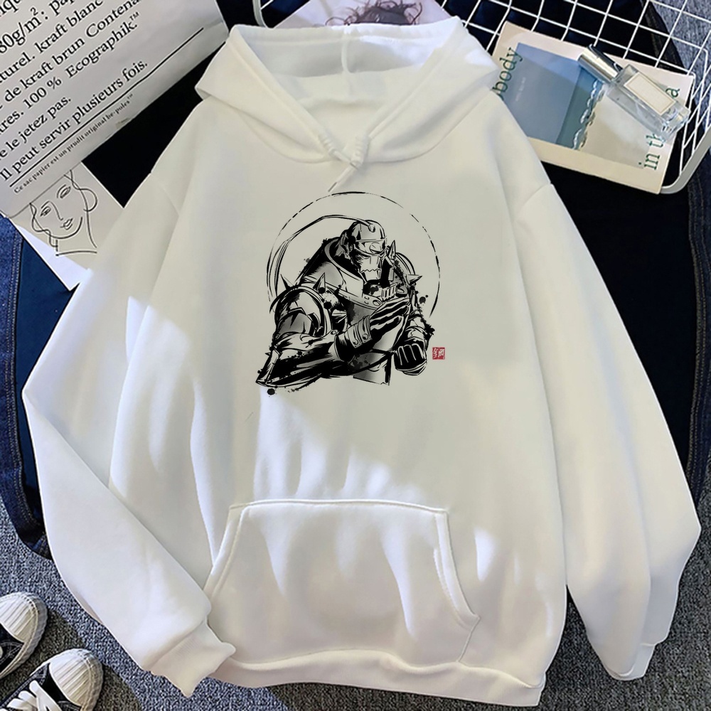 Fullmetal Alchemist Coat - Худи-свитшот «Стальной алхимик», кавайный модный принт,