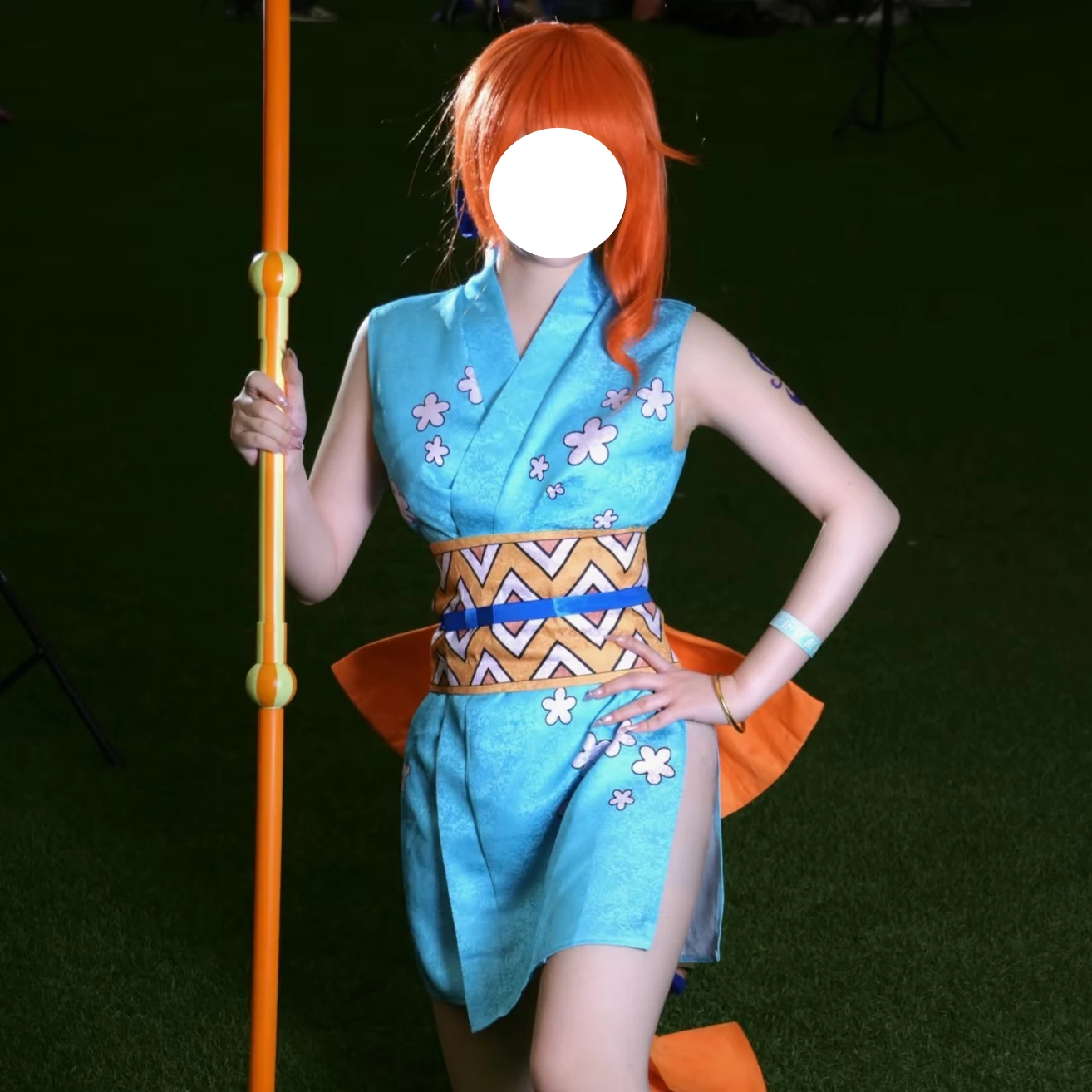 Anime Cosplay One Piece - Костюм для косплея Нами: парик, кимоно