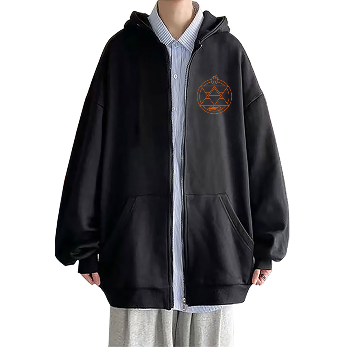 Аниме-худи на молнии с принтом – обзор и цена Fullmetal Alchemist Coat