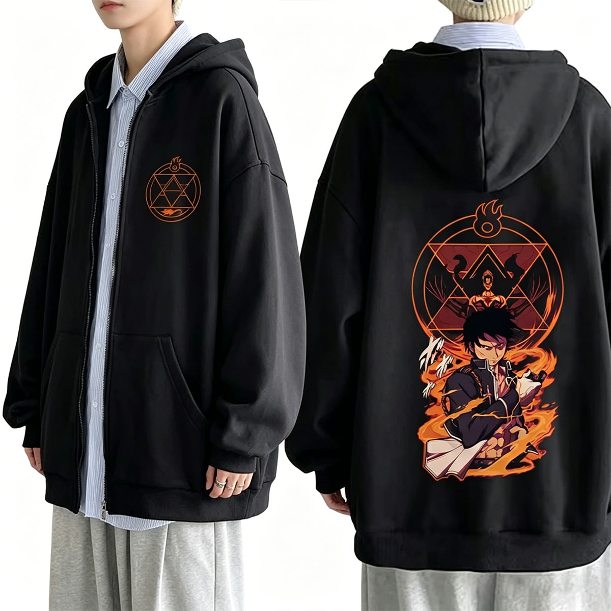 Аниме-худи на молнии с принтом – обзор и цена Fullmetal Alchemist Coat